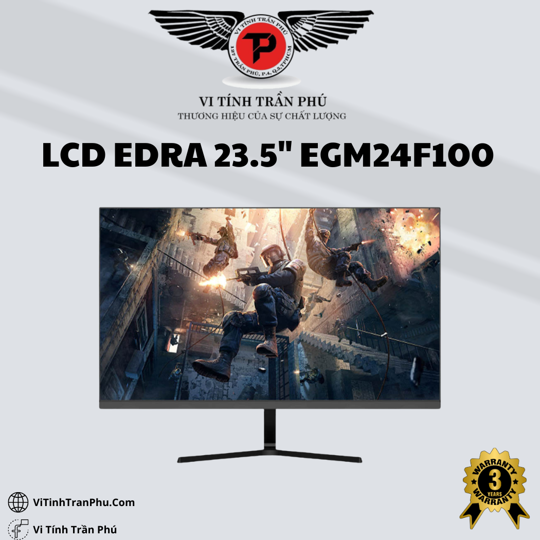 Màn Hình EDRA EGM24F100 (23.8 inch - FHD - IPS - 100Hz - 1ms - USB TypeC - HDR Compatible)